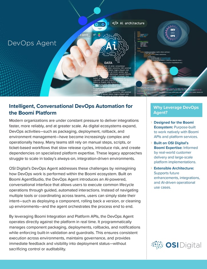 Intelligent, Conversational DevOps Automation for the Boomi Platform