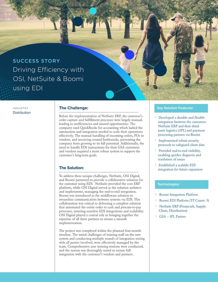 Quick View: Driving Efficiency with OSI, NetSuite & Boomi using EDI