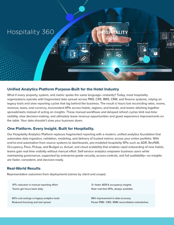 Data Sheet: Hospitality 360