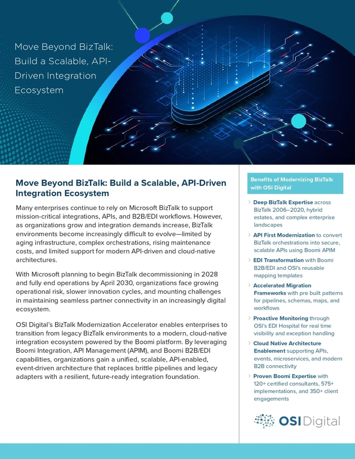 Data Sheet:&nbsp;Move Beyond BizTalk: Build a Scalable, API-Driven Integration Ecosystem