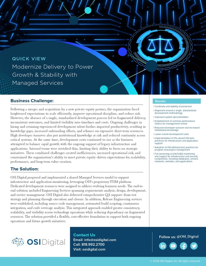 Quick View:&nbsp;Modernize Delivery to Power Growth & Stability with Managed Services