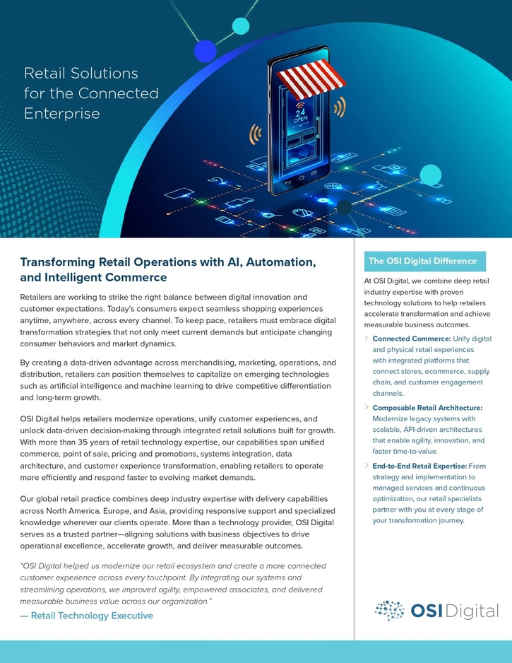 Retail Solutions for the Connected Enterprise