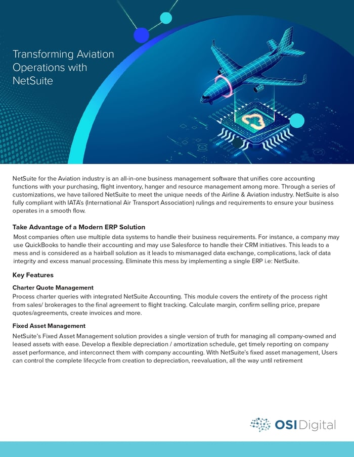 White Paper: Transforming Aviation Operations with NetSuite