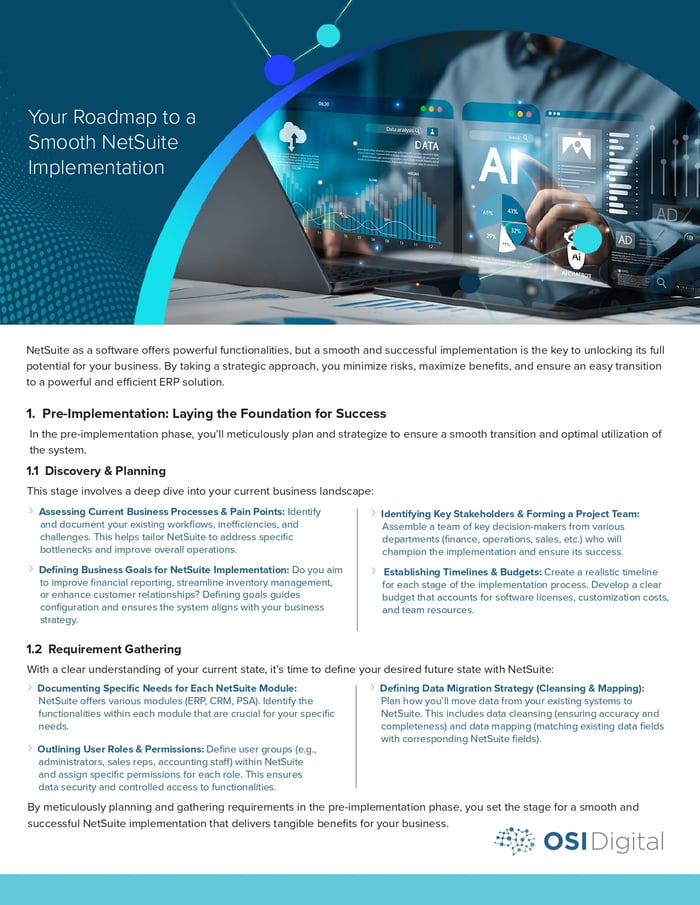 White Paper: Your Roadmap to a Smooth NetSuite Implementation