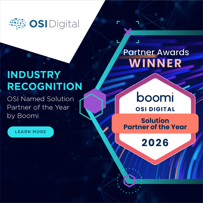 News:&nbsp;OSI Digital&nbsp;Recognized as Solution Partner of the Year 2026 as part of Boomi's Global Partner of the Year&nbsp;Awards