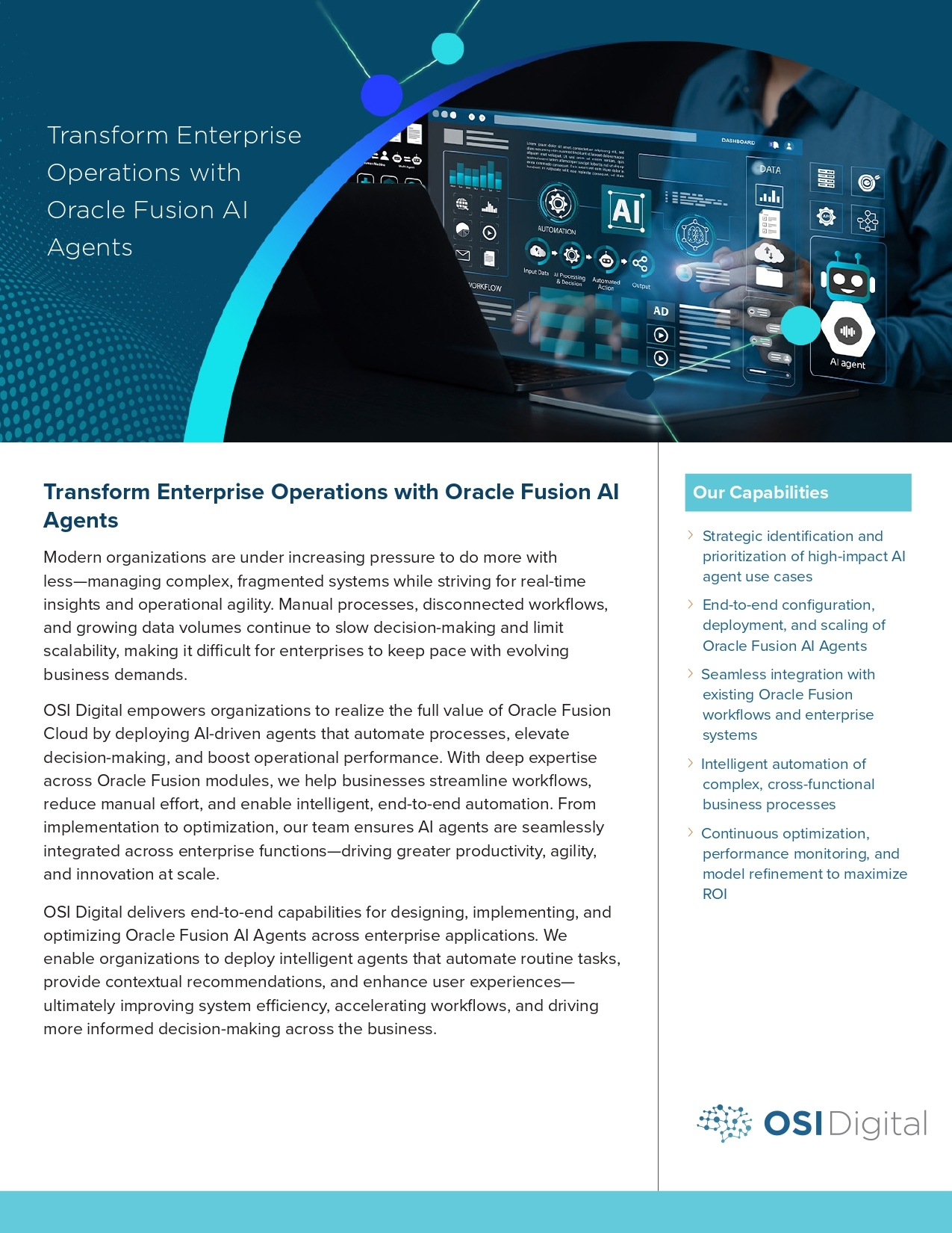 Data Sheet: Transform Enterprise Operations with Oracle Fusion AI Agents